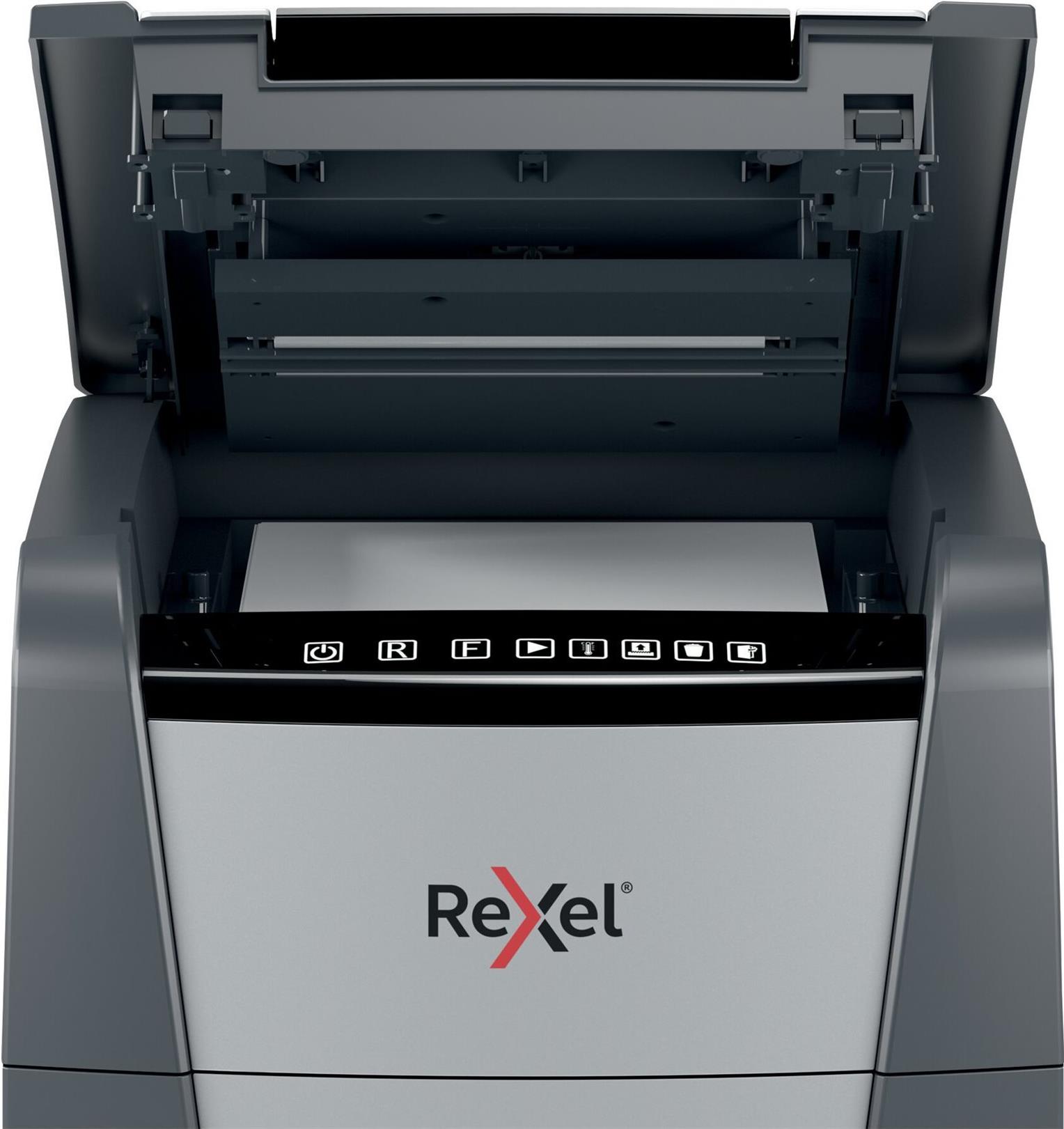 Rexel Optimum AutoFeed+ 150X Kreuzschnitt Aktenvernichter Schwarz, Grau