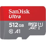 SanDisk Ultra Flash-Speicherkarte (microSDXC-an-SD-Adapter inbegriffen) (SDSQUNR-512G-GN6TA)
