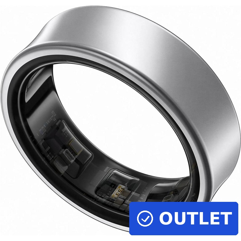 Samsung Galaxy Ring SM-Q506 Größe US 6 Titanium Silver Smart Ring (SM-Q506NZSAEUB) (geöffnet)