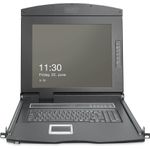 DIGITUS Modulare HD LCD KVM Konsole mit 19" TFT, 16-Port HDMI KVM Anschluss, Touchpad, deutsches Tastaturlayout (DS-72221-1GE)