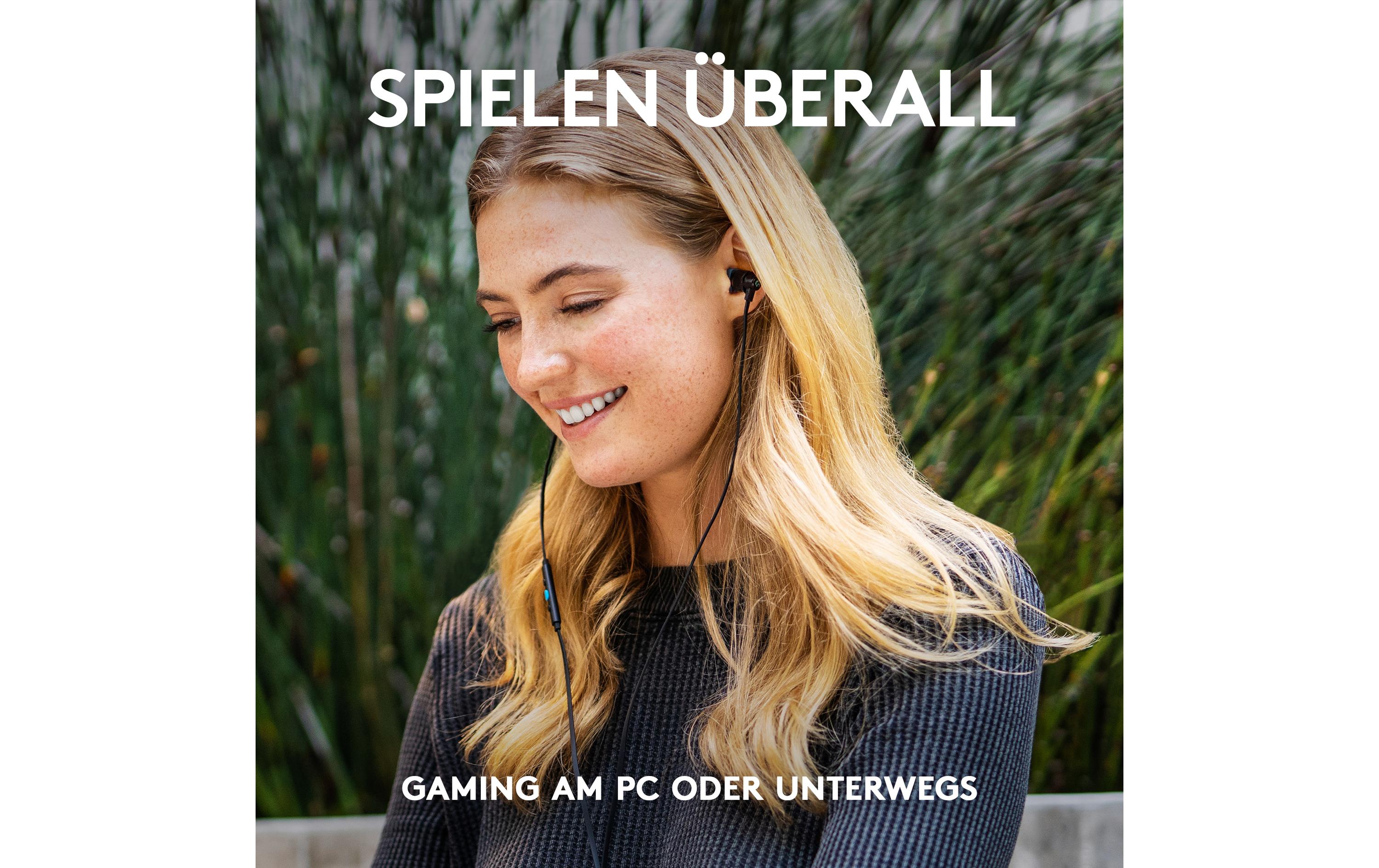 Logitech G G333 Kabelgebundene In-Ear-Gaming-Ohrhörer 3,5 mm USB-C Schwarz