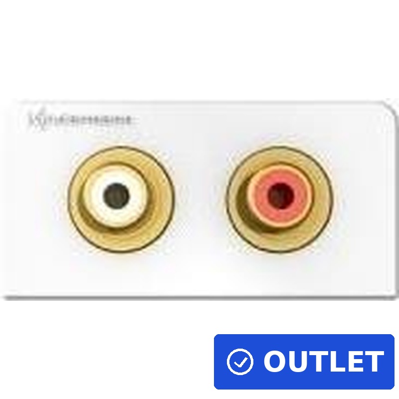 Kindermann 7456?000?510 2 x RCA Weiß Steckdose (7456000510) (B-Ware)