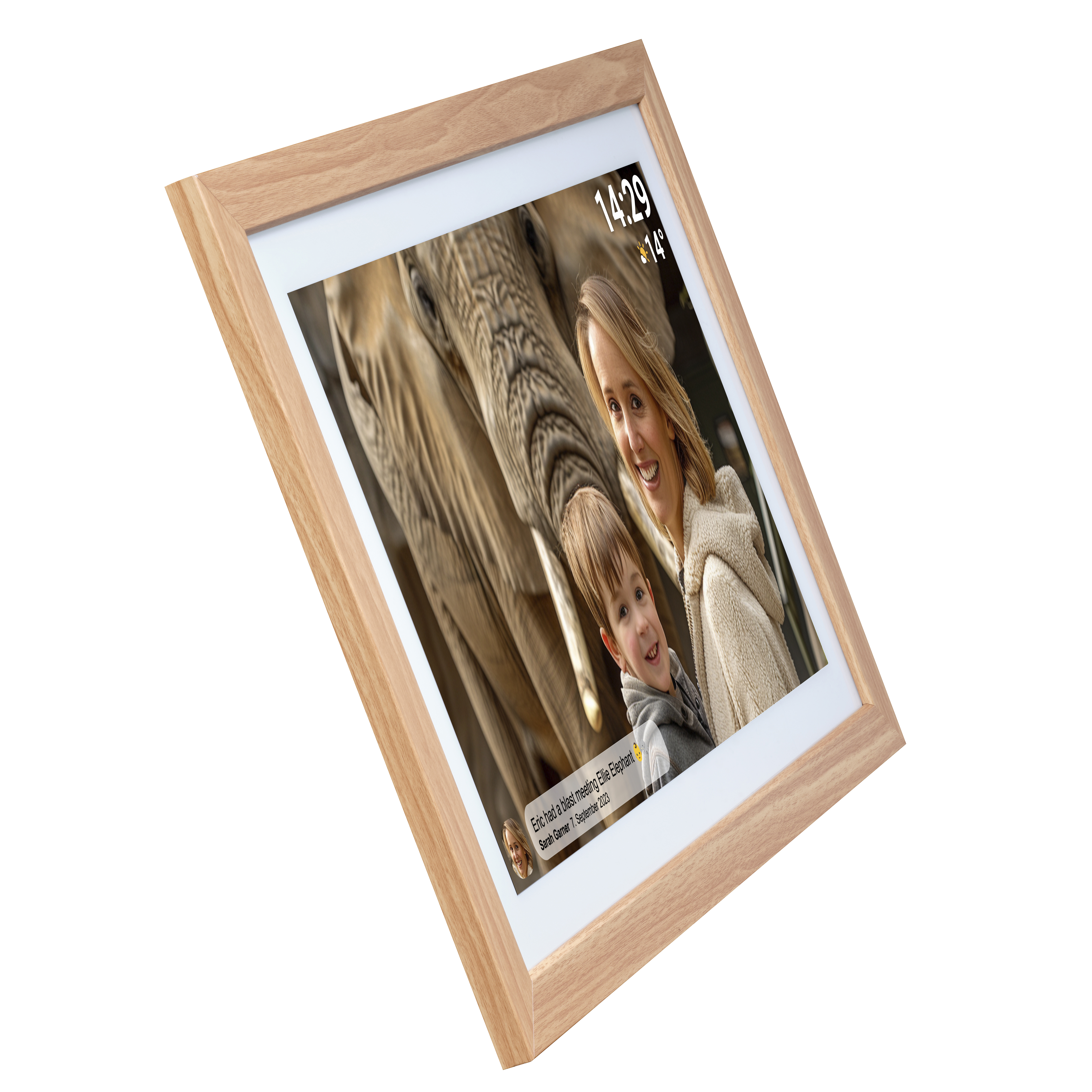 Denver Frameo PFF-2162LW Digitaler Bilderrahmen 21,5" IPS WLAN 32 GB Braun