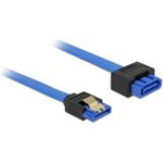 Delock Verlängerungskabel SATA 6 Gb/s Buchse gerade > SATA Stecker mit Einrastfunktion gerade 30 cm blau (84972)