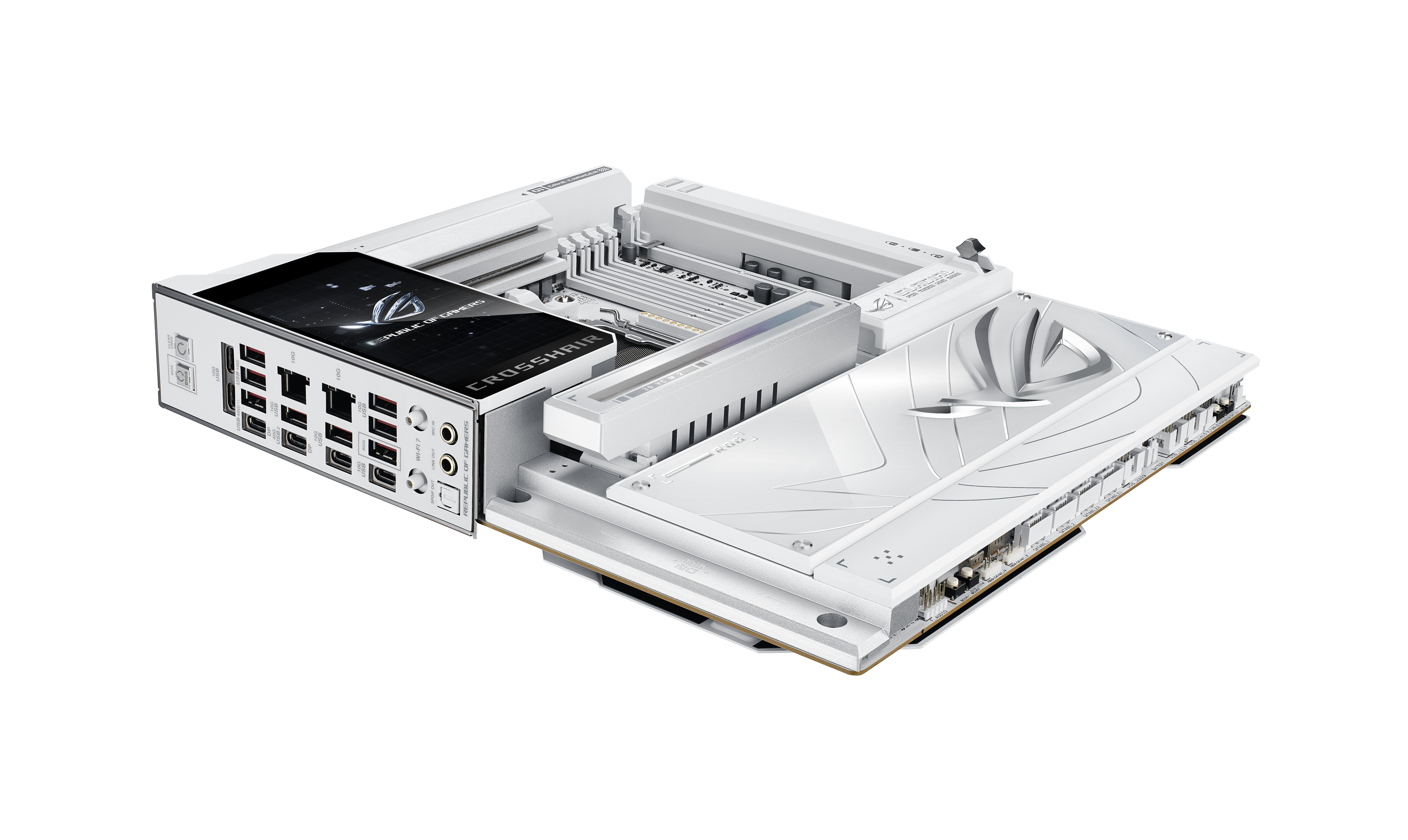 ASUS ROG CROSSHAIR X870E GLACIAL Gaming-Mainboard E-ATX Sockel AM5 AMD X870E DDR5 Wi-Fi 7 Weiß