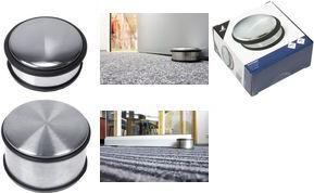 kangaro Türstopper, Durchmesser: 100 mm / Höhe: 45 mm aus Metall, verchromt, Gewicht: 1.250 g, - 1 Stück (K-11000)