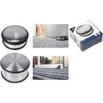 kangaro Türstopper, Durchmesser: 100 mm / Höhe: 45 mm aus Metall, verchromt, Gewicht: 1.250 g, - 1 Stück (K-11000)