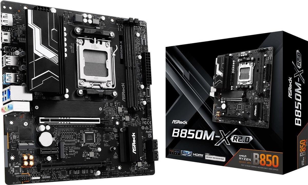 ASRock MB Sc AM5 B850M-X R2.0, AMD B850, 2xDDR5, 1xDP, 1xHDMI, mATX (90-MXBSG0-A0UAYZ)