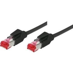 Patchkabel S/FTP, PiMF, Cat 6, schwarz, 5,0 m halogenfrei, mit Draka-Kabel und Hirosesteckern TM21 (bisherige Bezeichnung S/STP) (71805S)