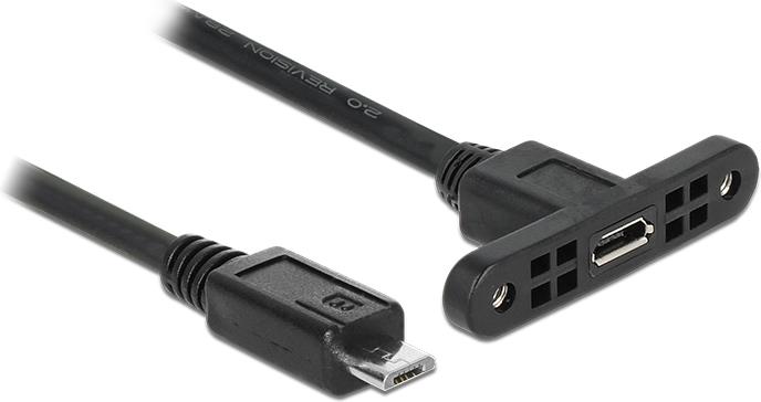 DELOCK Kabel USB 2.0 Micro-B Buchse zum Einbau