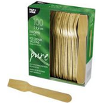 Papstar 10625 Wegwerf-Löffel Einweg-Eislöffel Holz Natürlich 100 Stück(e) (10625)