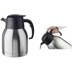 APS Isolierkanne CLASSIC, 1,0 Liter, Edelstahl doppelwandig, Drehverschluss und Griff aus Polypropylen, - 1 Stück (10910)