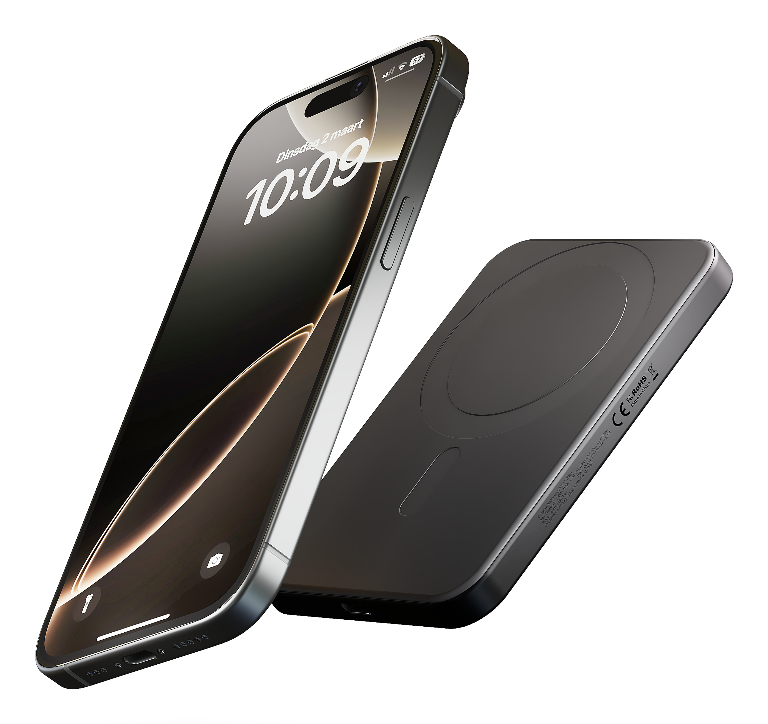 ZENS Pro 1 Induktive Power Bank 5000 mAh 15 W Qi2 Magnetisch Schwarz