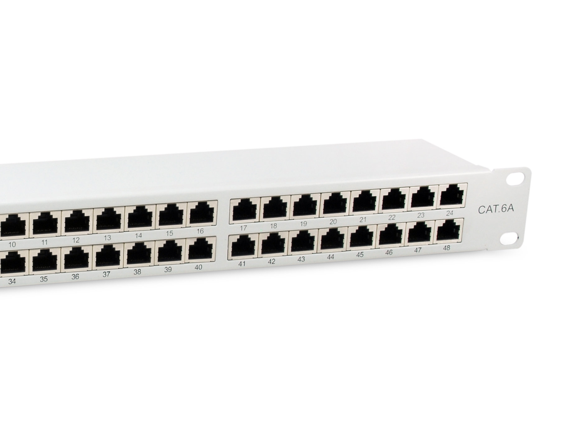 equip Patch Panel 48x RJ45 Cat 6a 19" 1U Hellgrau