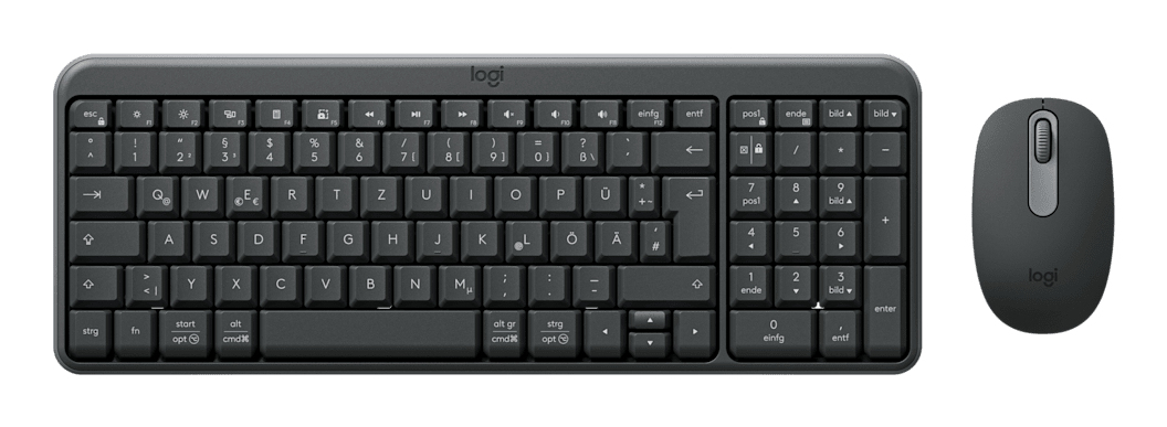 Logitech MK250 Kabelloses Tastatur- und Maus-Set Bluetooth LE QWERTZ Deutsch Graphit