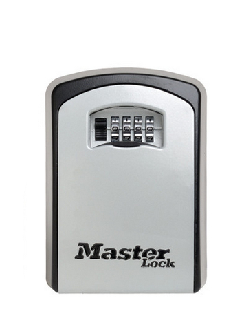 Master Lock 5403EURD Schlüsselkasten Metall Zahlenschloss Schwarz/Grau