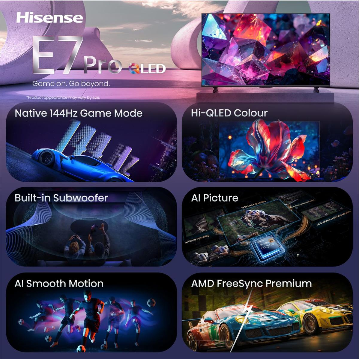 Hisense 100E7DS PRO 100" 4K QLED Smart TV Schwarz