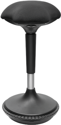 LogiLink Hocker, höhenverstellbar, schwarz Bezug: Polyester, Metall-Fußplatte, Tragkraft: 125 kg, - 1 Stück (EO0011)