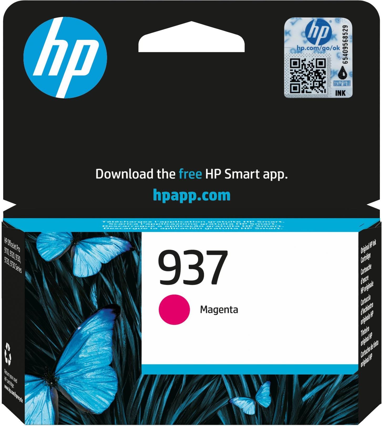 HP Tinte magenta 800 S. No.937 ca. 800 Seiten, OJ 9110/9120/9130 (4S6W3NE#CE1)