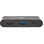 Nedis USB-Adapter USB 3.1 USB Type-C™ USB Type-A / USB Type-C™ / 1x HDMI®, Schwarz (TCARF240BK)