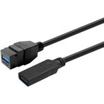 VivoLink Keystone Black USB3.0 A-Female to A-Male (PROKEYUSB3AFF0.2B)