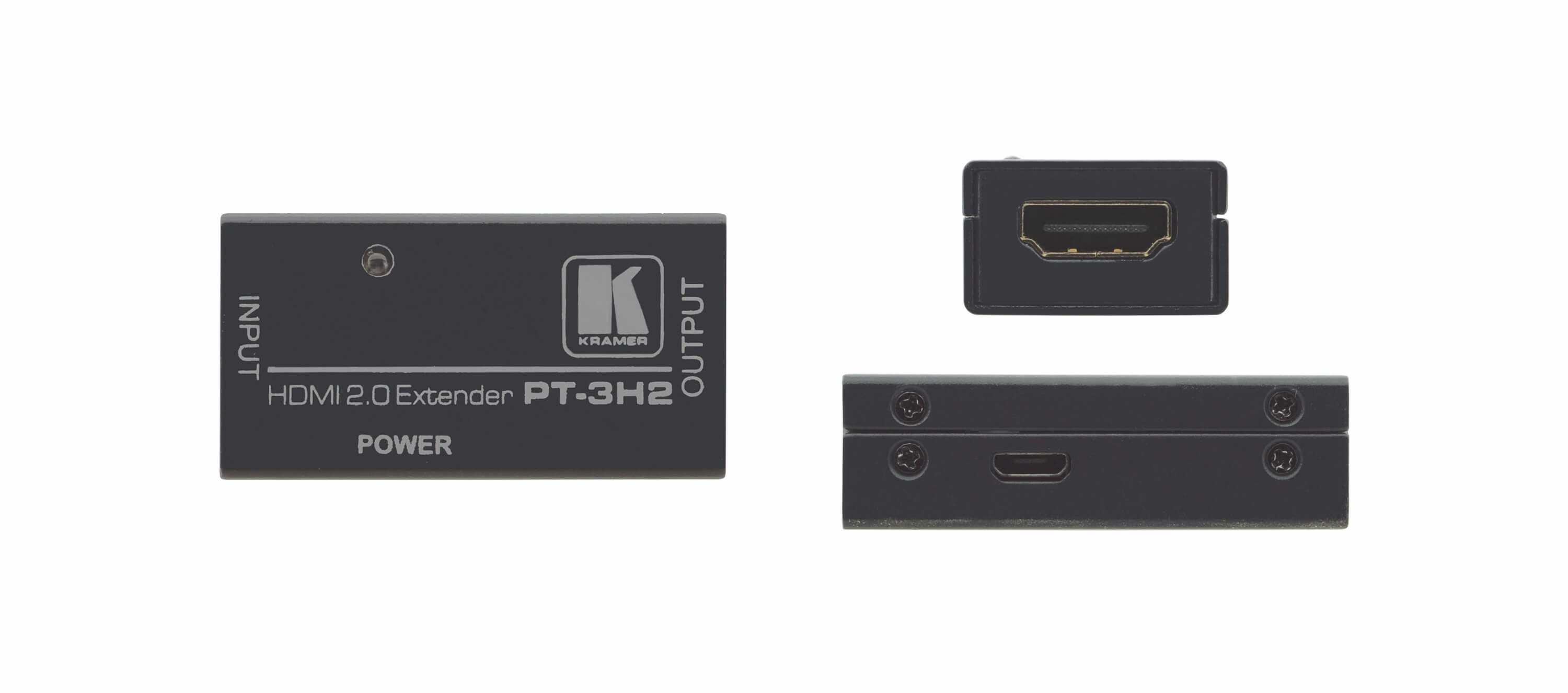Kramer PT-3H2 HDMI 2.0 Repeater 4K UHD bis zu 45 m Schwarz