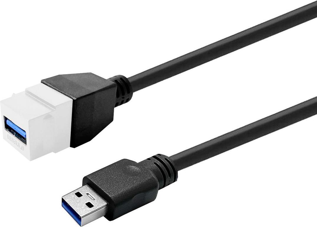 VivoLink Keystone White USB3.0 A-Female to A-Male (PROKEYUSB3AFM1W)