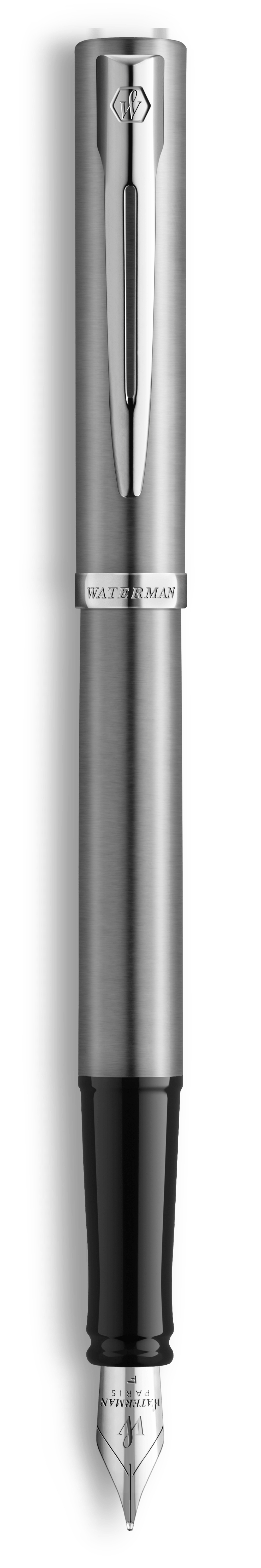 WATERMAN Allure Impression Füllfederhalter, Edelstahl, Federbreite M, Silber
