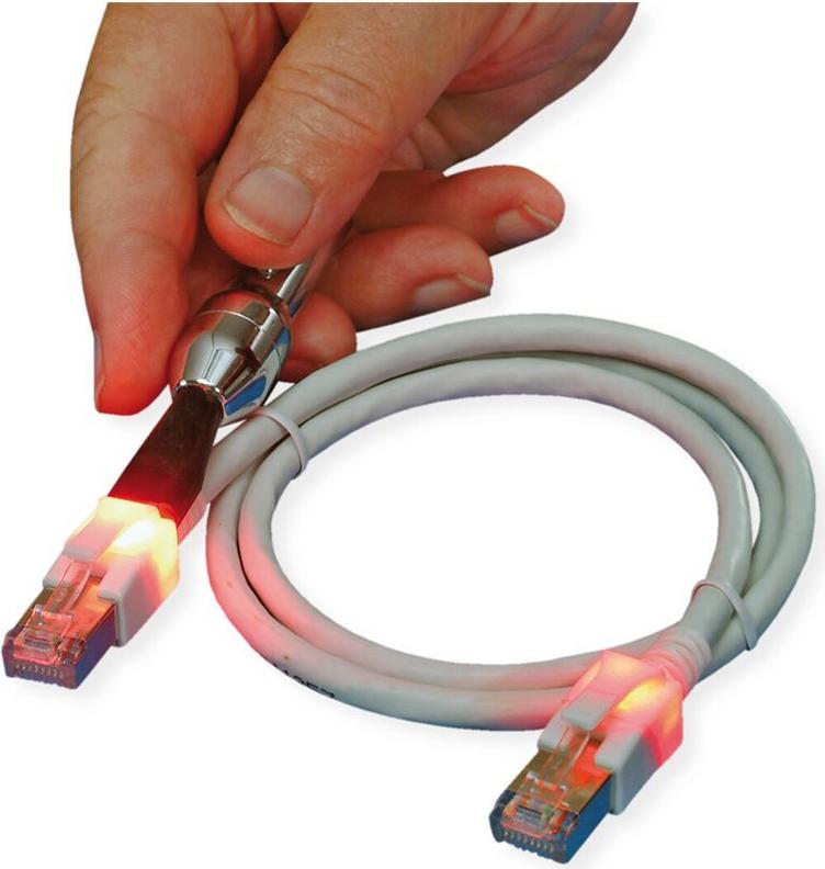 EasyLan DualBoot LED Patchkabel RJ45 S/FTP CAT 6 25 m Rot
