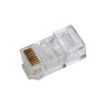 LogiLink RJ45 Stecker für Flachbandkabel, ungeschirmt Modularstecker 8P8C für Flachbandkabel, vergoldete Kontakte (MP0020)