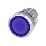 Siemens Drucktaster Betätiger flach, Frontring Metall, Hochglanz Blau SIRIUS ACT 3SU1051-0AB50-0AA0 1 St. (3SU1051-0AB50-0AA0)