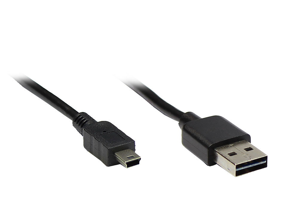 Good Connections USB 2.0 Kabel USB A an Mini-USB B 1 m Schwarz