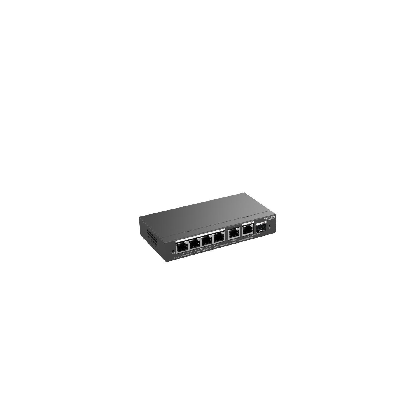 Reyee RG-ES206GS-P Cloud Managed Switch 6-Port Gigabit PoE Schwarz