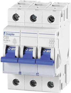 DOEPKE LS-Schalter C20A DLS-6H-C20-3-6-KA 6kA 3-polig 400V C-Charakteristik DLS-6H-C20-3-6-KA (09914294)