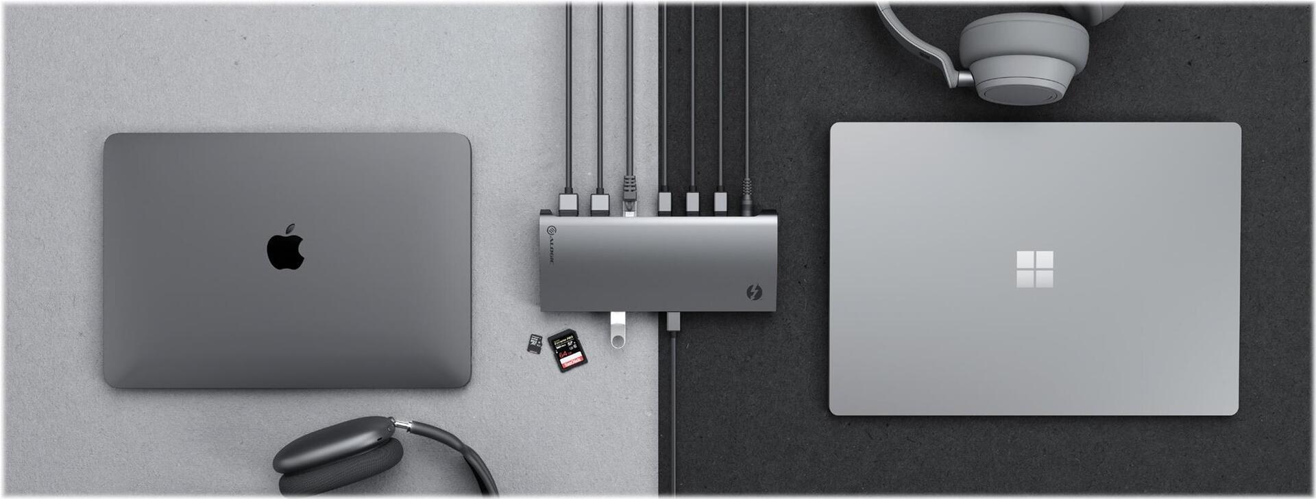 ALOGIC TB4D3TB Dockingstation Thunderbolt 4 Space-grau
