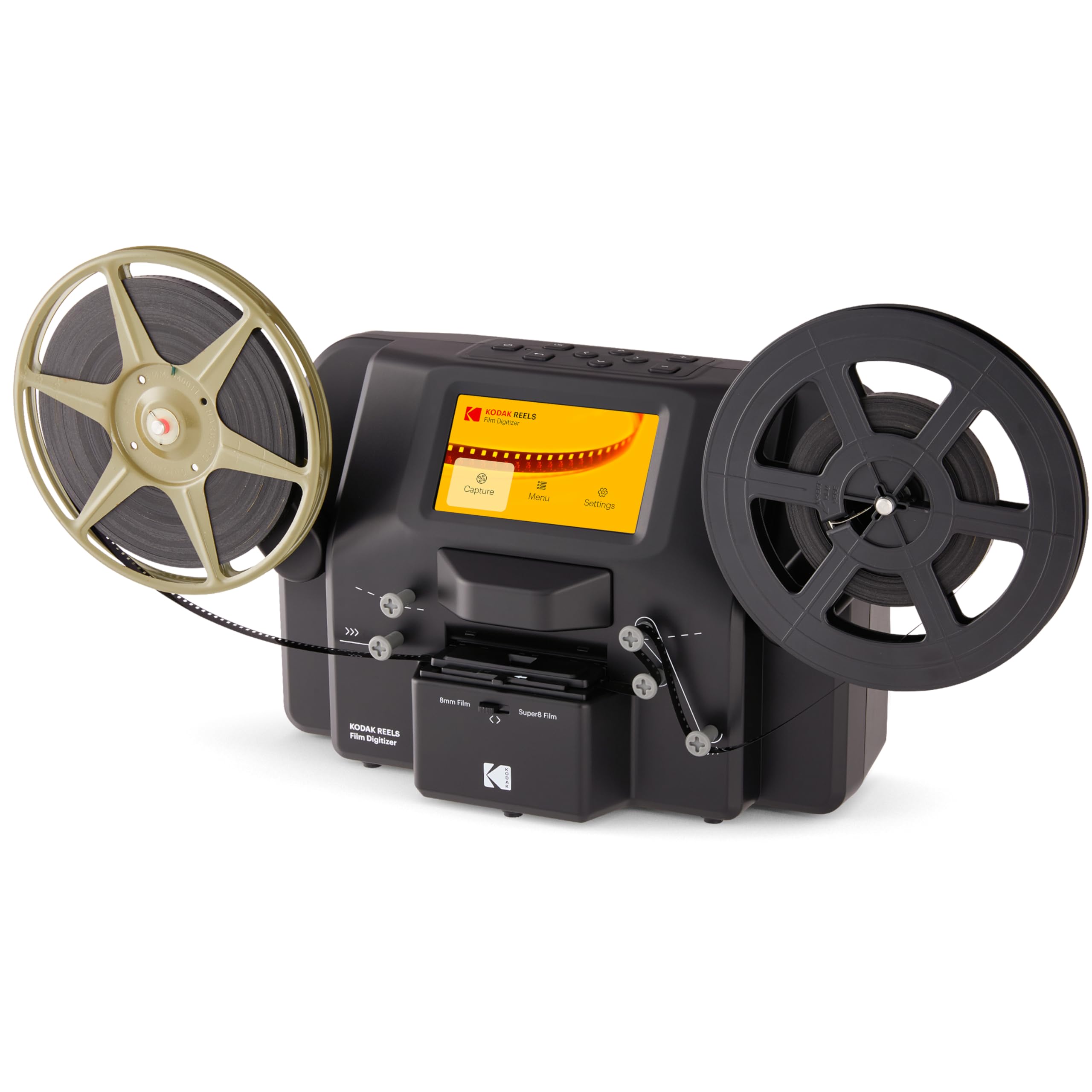 Kodak REELS Film- und Diascanner für 8mm/Super 8 Rollen, 5" TFT-Display, 8 MP Sensor, Schwarz
