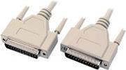 MicroConnect - Parallelkabel - DB-25 (M) bis DB-25 (M) - 10 m - geformt, Daumenschrauben - beige