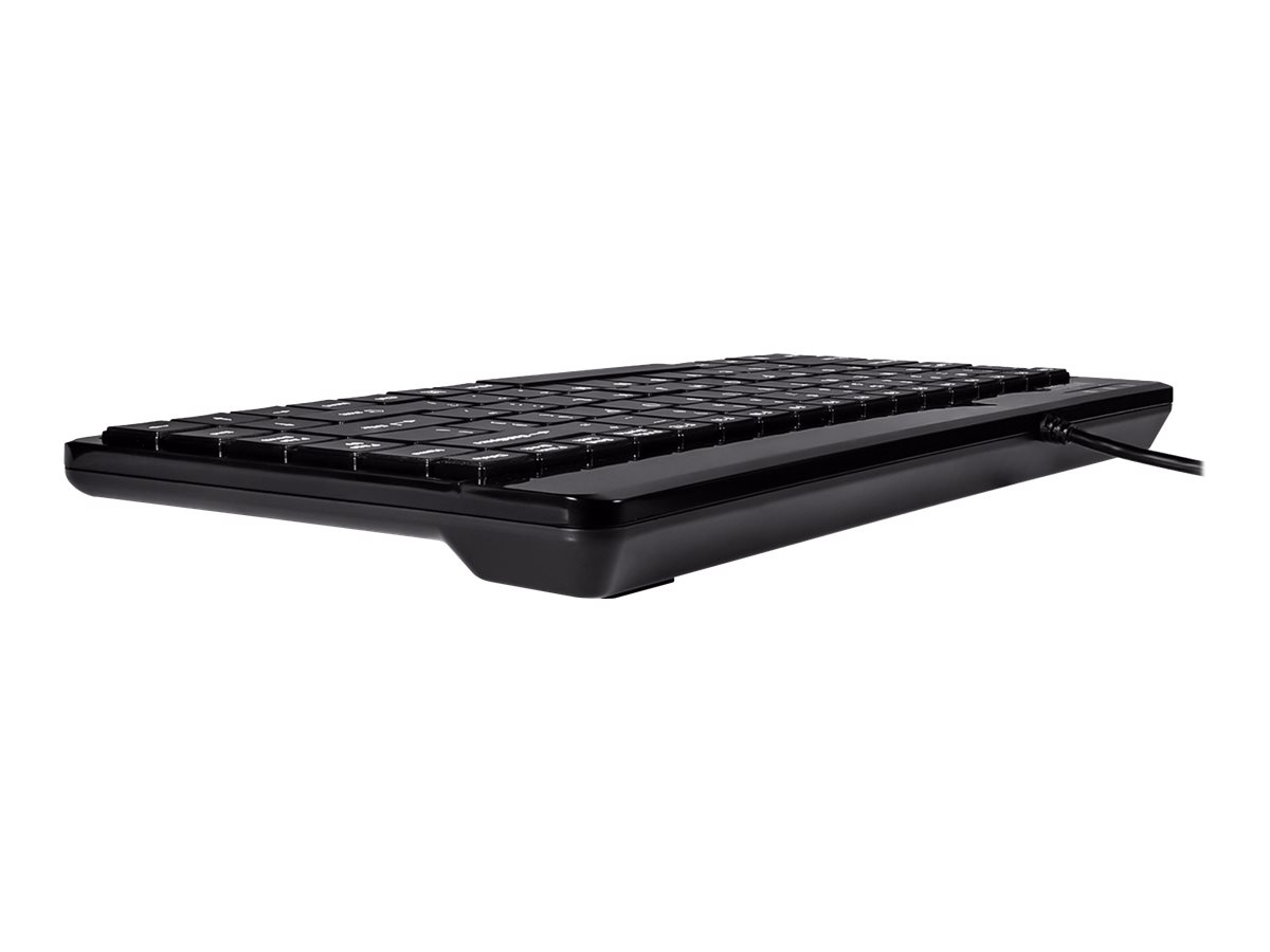 Perixx PERIBOARD-409 P Mini PS/2-Tastatur 2 USB-Hubs QWERTZ Schwarz