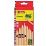 herlitz Buntstifte, 12er Kartonetui, Naturholz FSC-zertifiziert, Sechskantform, Minenstärke: 2,5 mm (8660086)