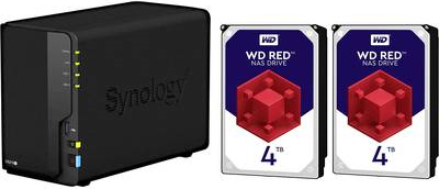 Synology DiskStation DS218+-8TB-RED NAS-Server 8 TB 2 Bay bestückt mit 2x 4TB WD RED (DS218+-8TB-RED)