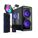 Lian Li LANCOOL 217 INF PC-Gehäuse Bundle schwarz mit HydroShift II LCD-S AIO & 3x UNI FAN SL-INF Lüftern