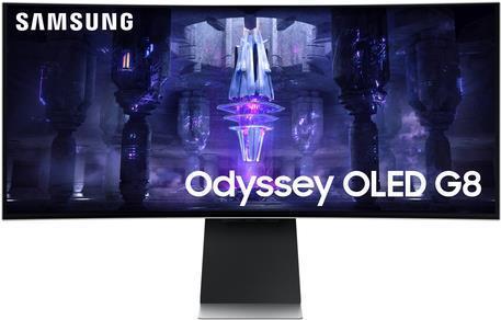Samsung Odyssey Neo G8 LS34BG850SUXEN Computerbildschirm 86,4 cm (34 Zoll) 3440 x 1440 Pixel UltraWide Quad HD OLED Silb