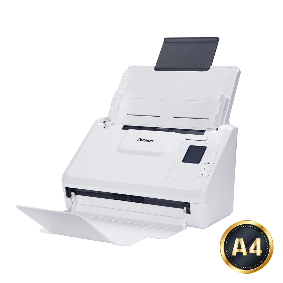 Avision AD340GWN Dokumentenscanner A4 40 ppm Duplex USB 3.2 LAN WLAN Weiß