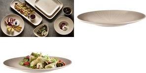 APS Speiseteller flach NERO, Durchmesser: 210 mm, sand aus Melamin, stapelbar, spülmaschinengeeignet, hitze - 1 Stück (85403)