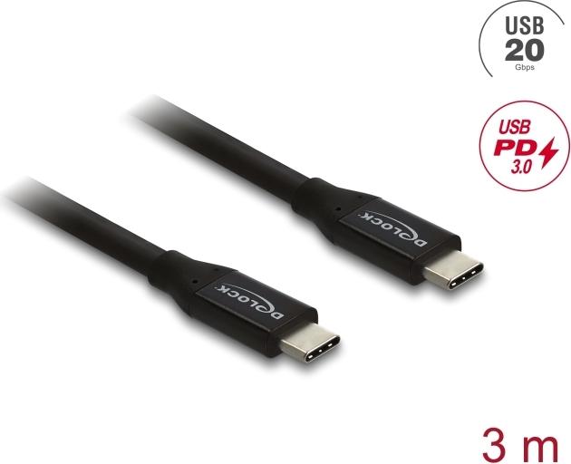 Delock Koaxiales USB 20 Gbps Kabel PD 3.0 60 W (81708)