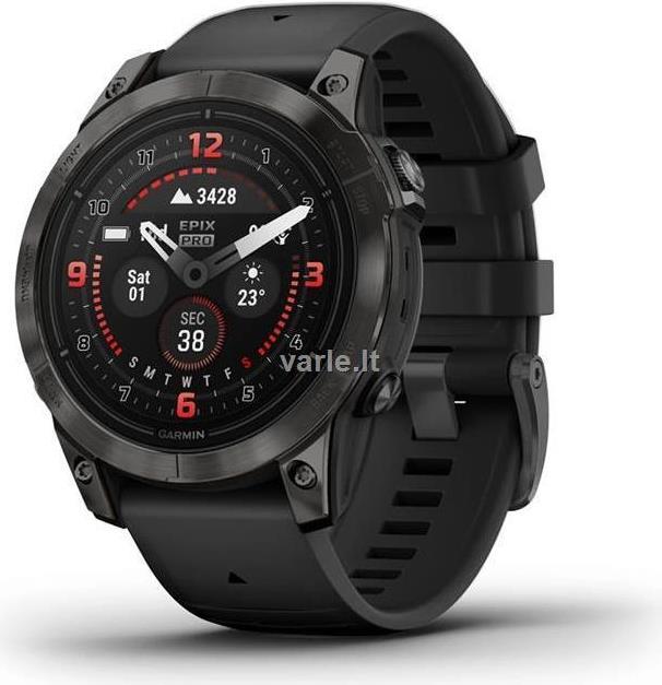 Garmin epix Pro (Gen 2) 3,3 cm (1.3") AMOLED 47 mm Digital 416 x 416 Pixel Touchscreen Schwarz WLAN GPS (010-02803-11)
