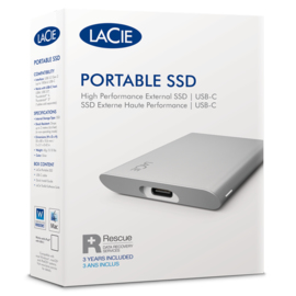 LaCie Portable SSD STKS500400 500 GB SSD Mondsilber