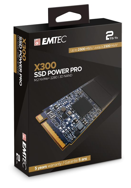 EMTEC Power Pro X300 2 TB SSD M.2 2280 NVMe PCIe 3.0 x4 Intern