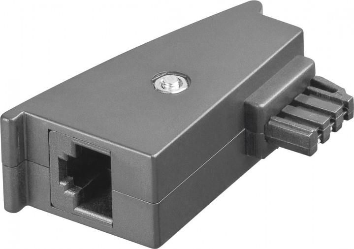 Goobay TAE Adapter, TAE-F-Stecker > RJ45-Buchse (8P2C), Grau (45736)