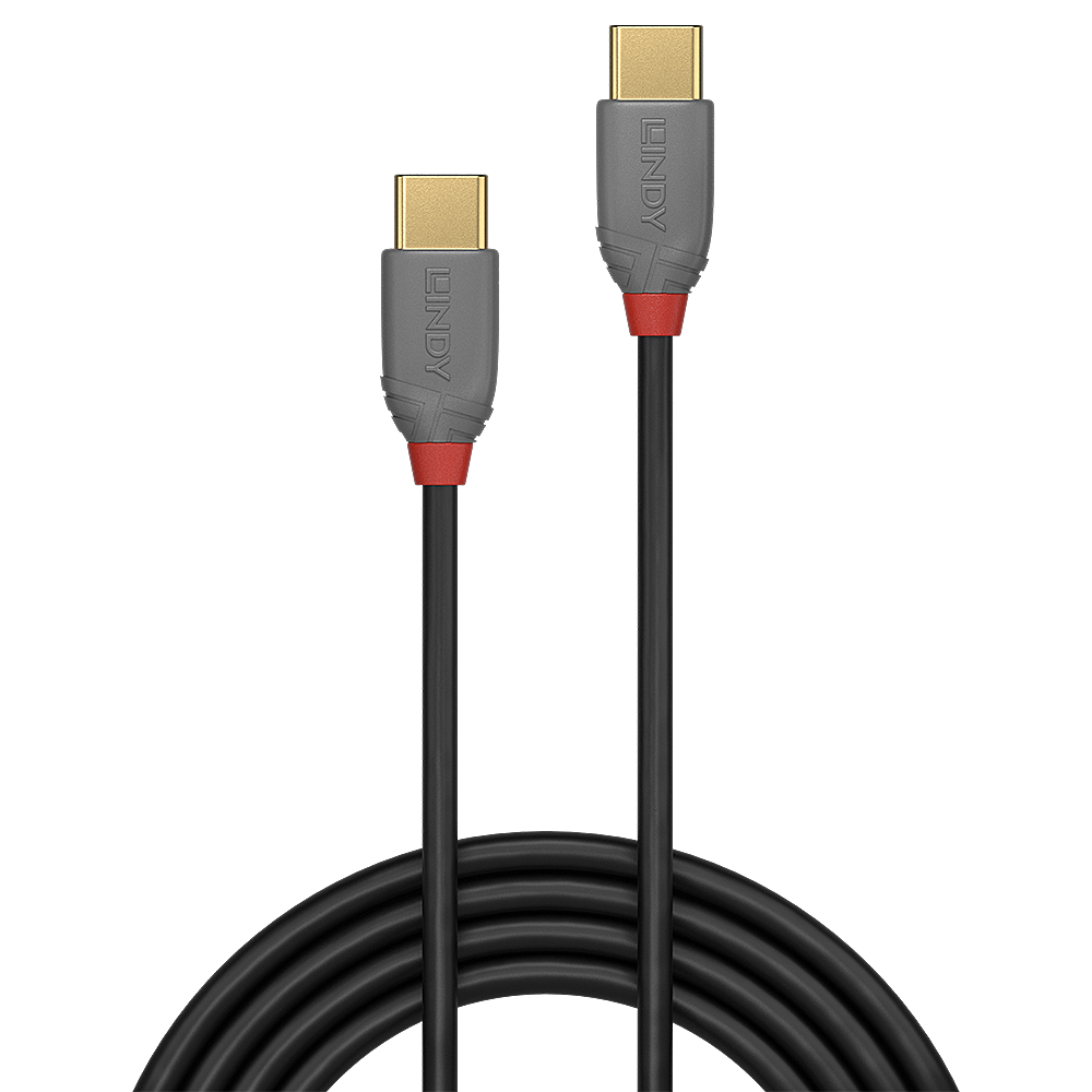 Lindy Anthra Line USB-C Kabel USB-C auf USB-C 2 m USB 2.0 3A Schwarz